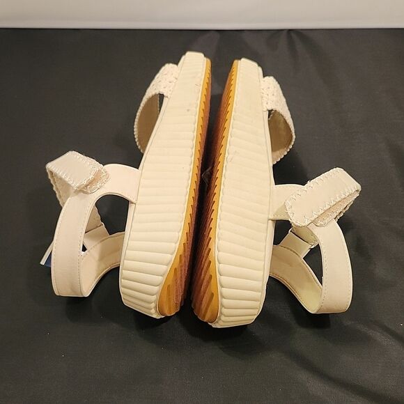 BRAND NEW NICOLE MILLER OPEN-TOE VELCRO STRAP PLATFORM ESPADRILLE WEDGE SANDAL - Picture 6 of 13